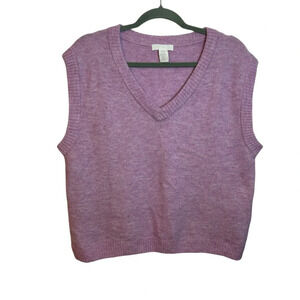 H&M Lilac V-Neck Sweater Vest